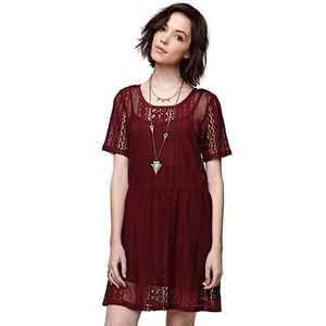 House of Harlow 1960 Burgundy Crochet Lace Dress Size XS